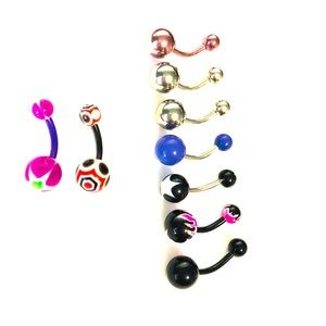Lot of 9 belly rings